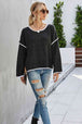 Round Neck Dropped Shoulder Sweater Bazaarbey
