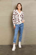 Woven Right Animal Print Button Front Sweater Cardigan Trendsi