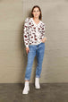 Woven Right Animal Print Button Front Sweater Cardigan Trendsi