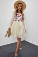 Floral Mesh Sleeve Lined Dress -BazaarBey - www.shopbazaarbey.com