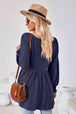 V-Neck Lantern Sleeve Blouse Bazaarbey