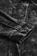 Washed Button Down Dropped Shoulder Jacket Trendsi