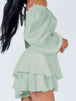 Off Shoulder Smocked Waist Romper -BazaarBey - www.shopbazaarbey.com