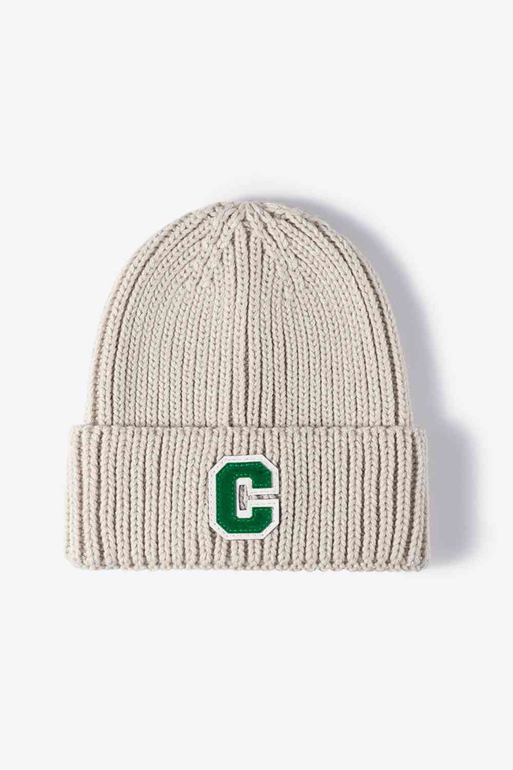 Letter C Patch Cuffed Beanie Trendsi