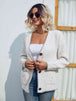 Button Down V-Neck Cardigan with Pockets Trendsi