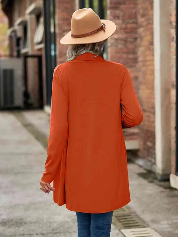 Open Front Long Sleeve Cardigan Bazaarbey