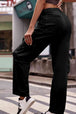 Buttoned Knee Pockets Loose Fit Jeans Bazaarbey