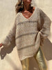 BazaarBey  V-Neck Long Sleeve Sweater Bazaarbey