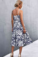 Floral Frill Trim Scoop Neck Spaghetti Strap Dress -BazaarBey - www.shopbazaarbey.com
