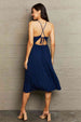 Tie Back Spaghetti Strap Pleated Dress -BazaarBey - www.shopbazaarbey.com