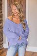 Frayed Hem Dropped Shoulder Sweater Bazaarbey