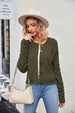 Button Down Exposed Seam Cardigan Trendsi