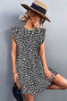 Leopard Round Neck Mini Dress -BazaarBey - www.shopbazaarbey.com