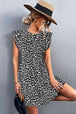 Leopard Round Neck Mini Dress -BazaarBey - www.shopbazaarbey.com