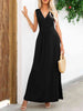 Neck Sleeveless Maxi Dress -BazaarBey - www.shopbazaarbey.com