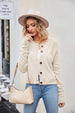 Button Down Exposed Seam Cardigan Trendsi