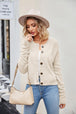Button Down Exposed Seam Cardigan Trendsi