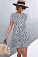 Leopard Round Neck Mini Dress -BazaarBey - www.shopbazaarbey.com