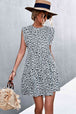 Leopard Round Neck Mini Dress -BazaarBey - www.shopbazaarbey.com