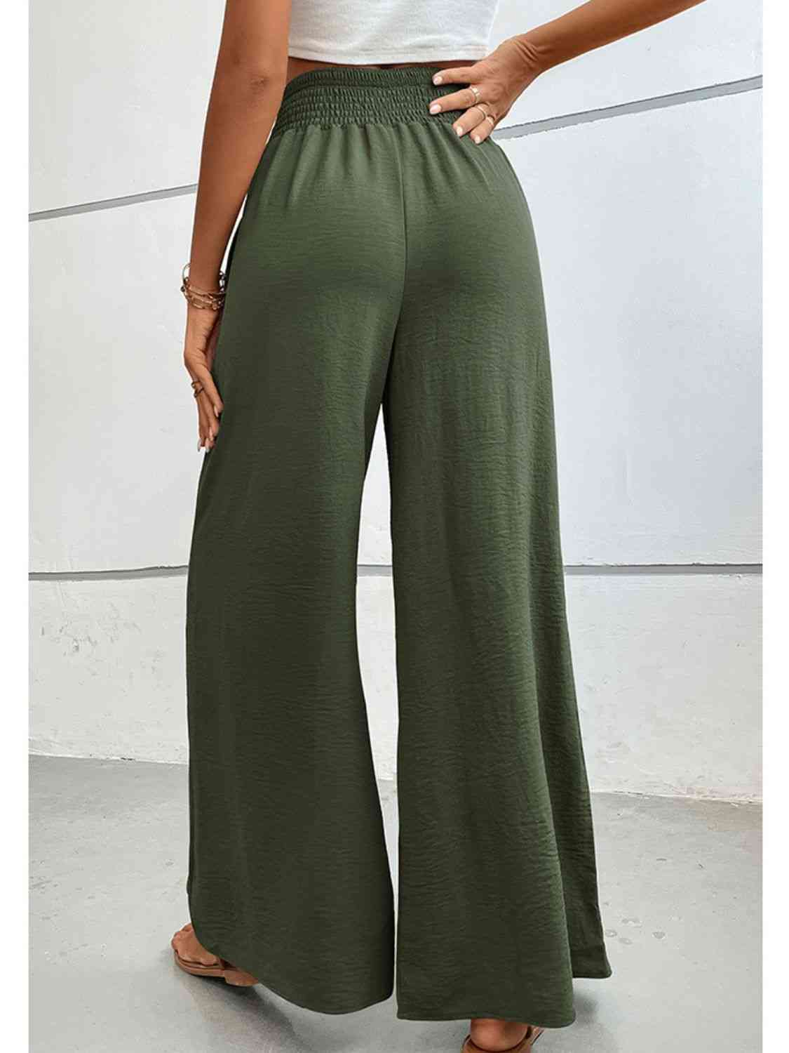 Wide Waistband Relax Fit Long Pants Bazaarbey