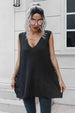 V-Neck Sleeveless Sweater Vest with Pocket Bazaarbey