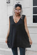 V-Neck Sleeveless Sweater Vest with Pocket Bazaarbey