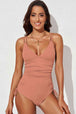 Tied  Plunge One-Piece Swimsuit Trendsi