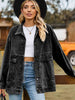 Dropped Shoulder Denim Jacket with Pockets Bazaarbey