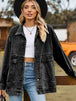 Dropped Shoulder Denim Jacket with Pockets Bazaarbey