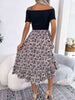 Printed Off-Shoulder Ruffle Hem Dress -BazaarBey - www.shopbazaarbey.com