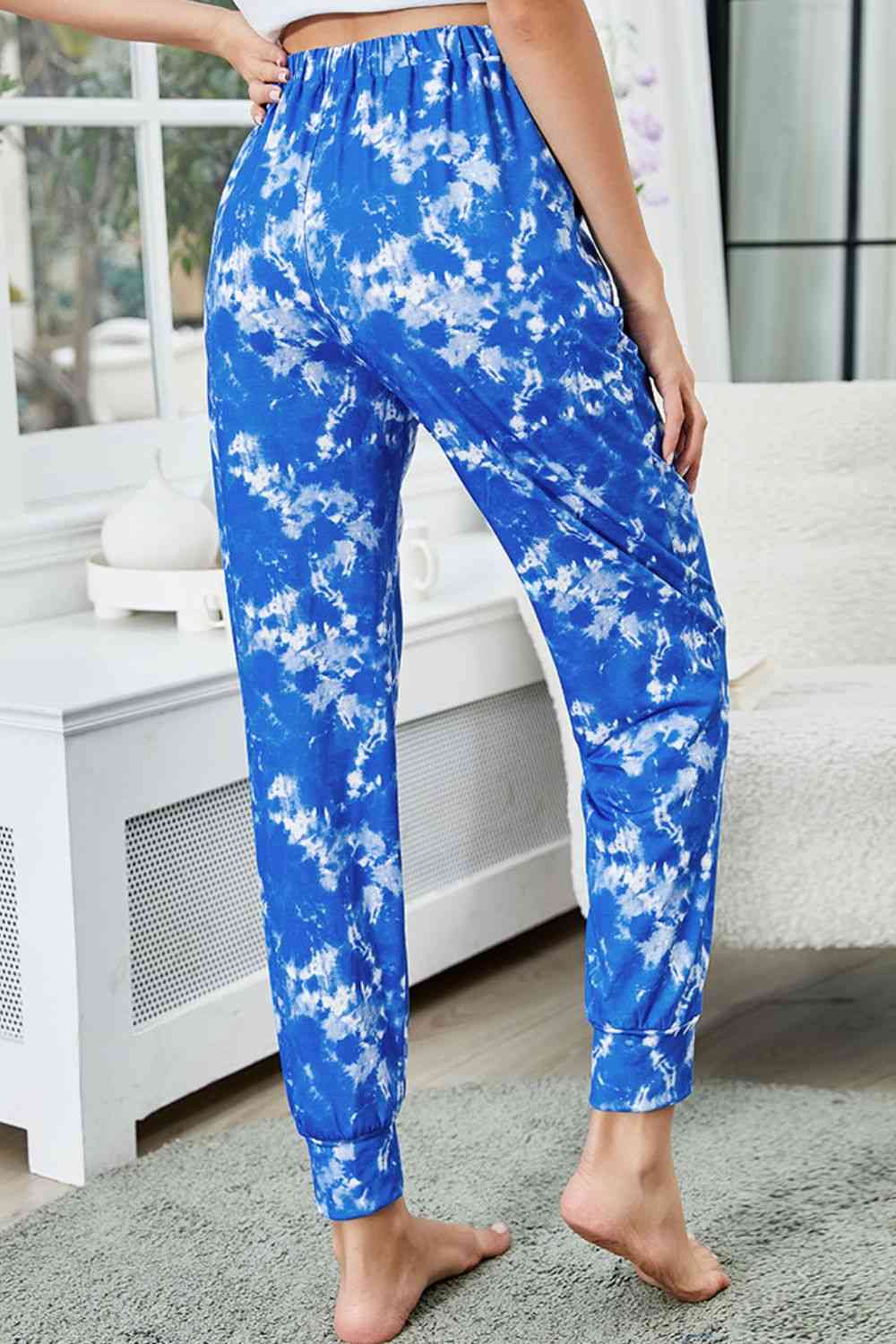 Tie-Dye Drawstring Waist Joggers with Pockets Bazaarbey