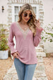  V-Neck Smocked Flounce Sleeve Blouse Bazaarbey
