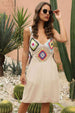  Sleeveless Embroidery Dress -BazaarBey - www.shopbazaarbey.com
