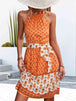 Floral Halter Neck Tie Waist Dress -BazaarBey - www.shopbazaarbey.com