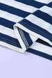 Striped V-Neck Short Sleeve Side Slit Dress -BazaarBey - www.shopbazaarbey.com