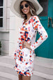 Rainbow Checker Twisted Long Sleeve Dress -BazaarBey - www.shopbazaarbey.com