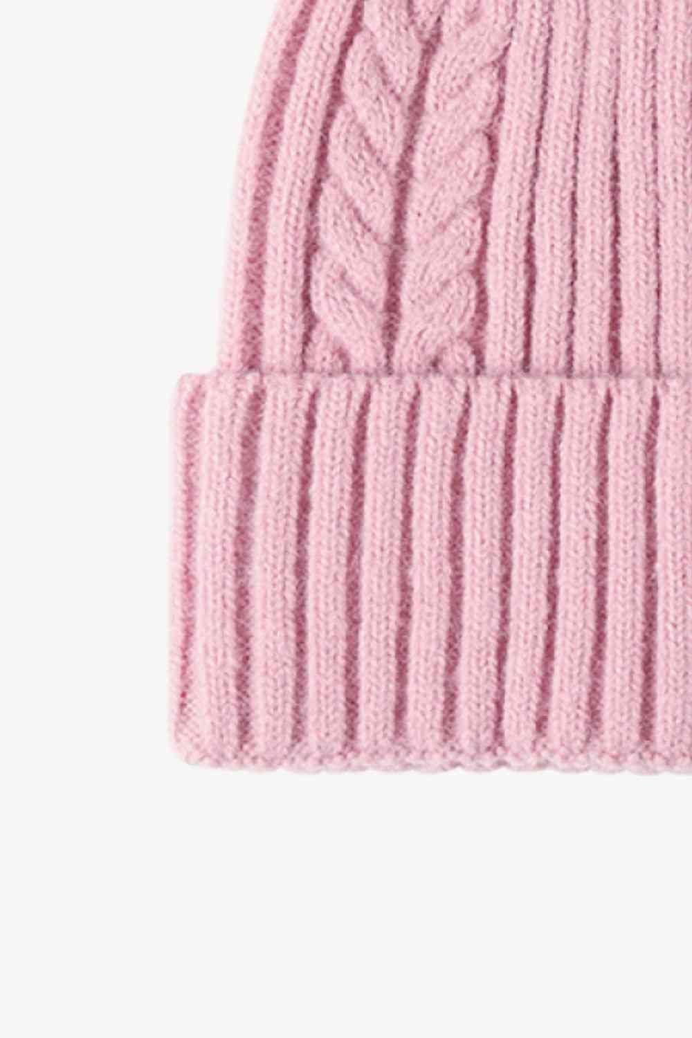 Cable-Knit Cuff Beanie Trendsi