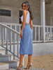 Button Down Denim Skirt Bazaarbey
