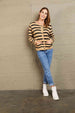 Striped Button Front Cardigan Trendsi