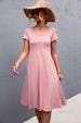 Scoop Neck Short Sleeve Dress -BazaarBey - www.shopbazaarbey.com