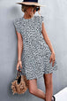 Leopard Round Neck Mini Dress -BazaarBey - www.shopbazaarbey.com