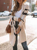 Contrast Open Front Cardigan with Pockets Bazaarbey