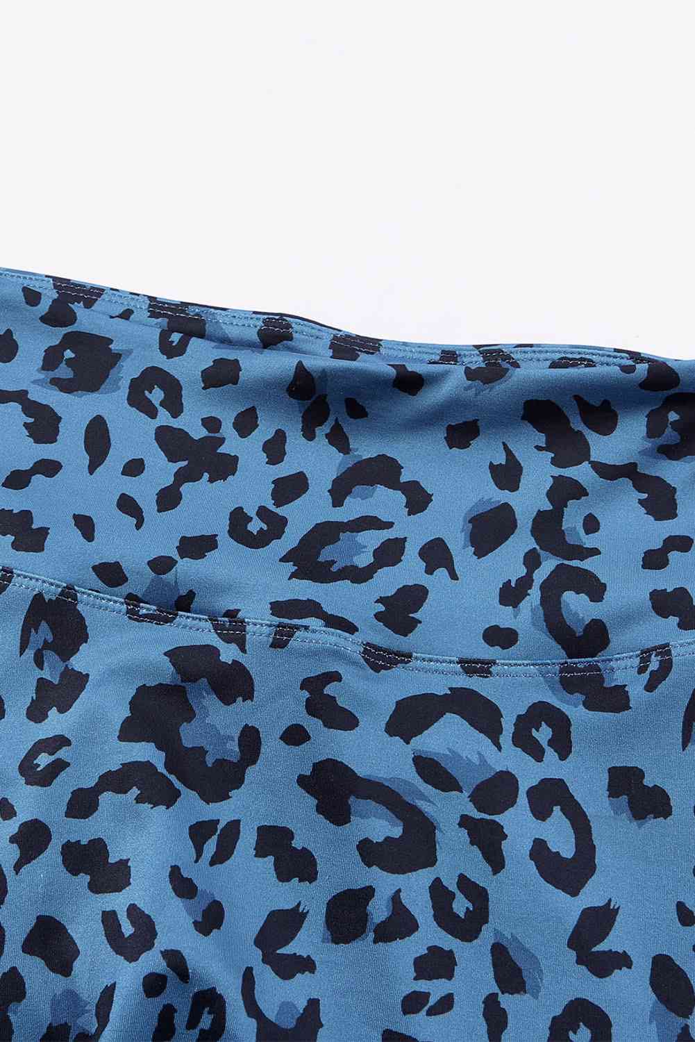 Leopard Print Wide Waistband Leggings Bazaarbey