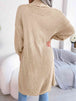 Open Front Dropped Shoulder Longline Cardigan Bazaarbey