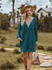 V-Neck Cutout Sleeve Mini Dress -BazaarBey - www.shopbazaarbey.com