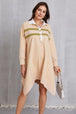 Half Button Handkerchief Hem Dress -BazaarBey - www.shopbazaarbey.com