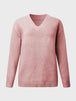 V-Neck Long Sleeve Knit Top Bazaarbey