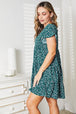  Short Flounce Sleeve Tiered Dress -BazaarBey - www.shopbazaarbey.com