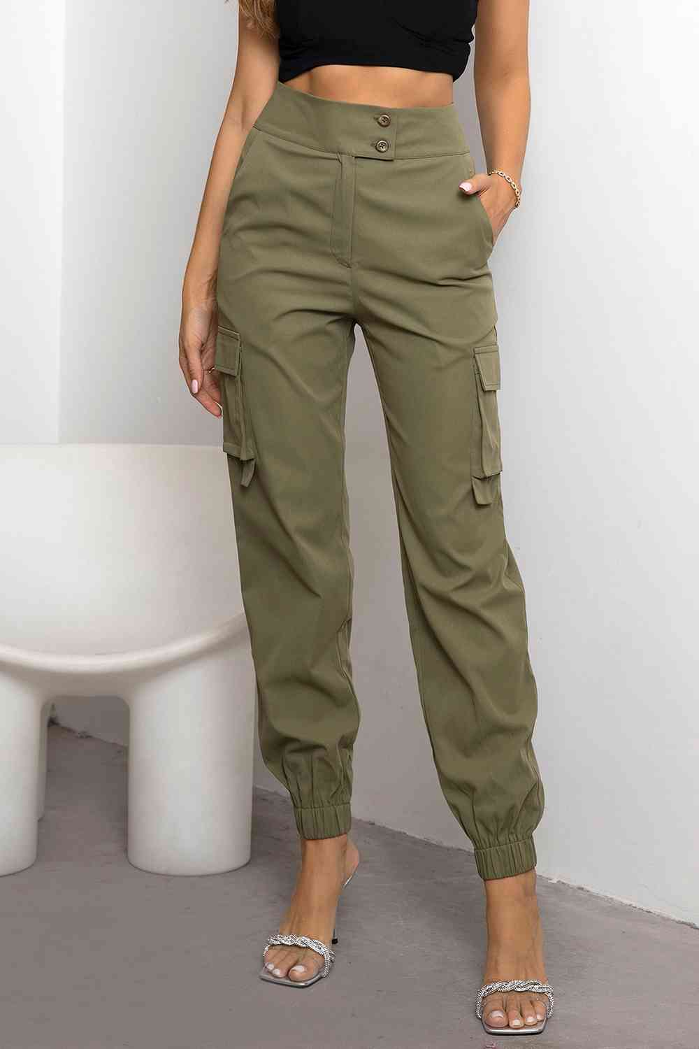 High Waist Cargo Pants Bazaarbey