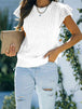 Round Neck Cap Sleeve Sweater Trendsi